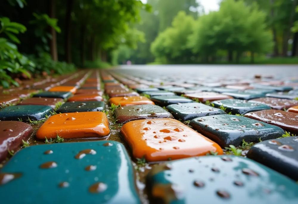glossy cobblestones